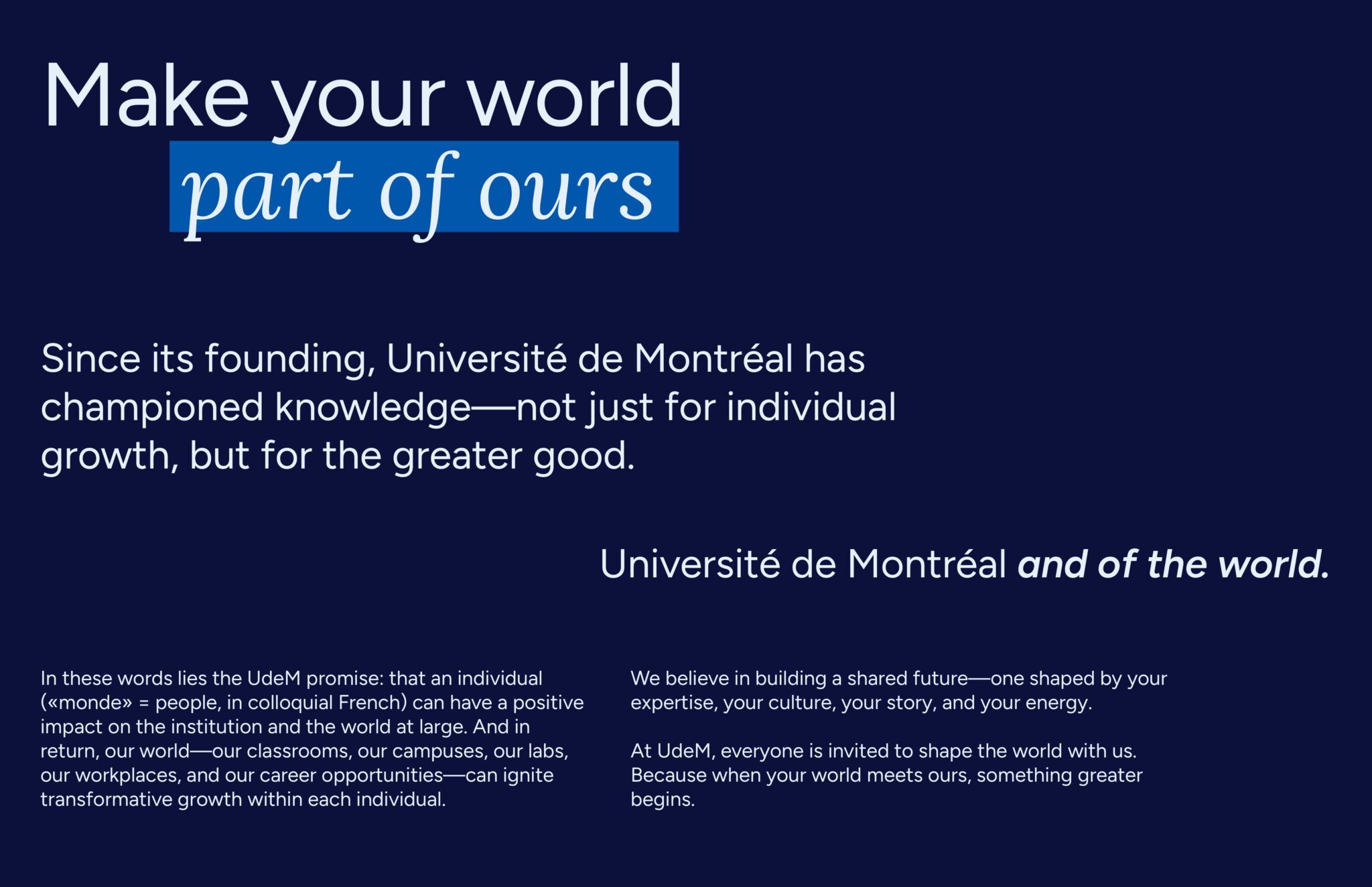Pages du dossier de candidature Canada's Top 100 Employers de l'Université de Montréal
