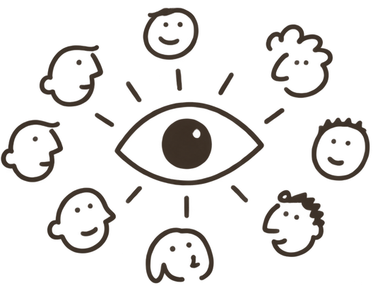 Illustration représentant une marque qui attire l’attention
